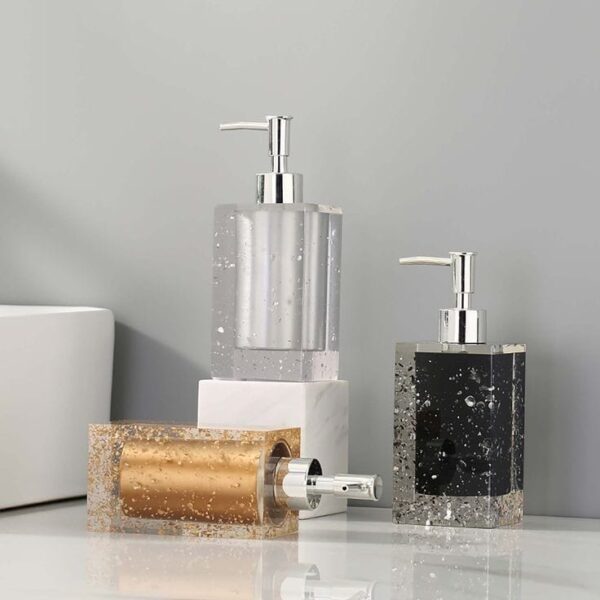 Square Resin Sparkling Soap Dispenser