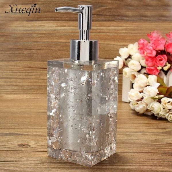 Square Resin Sparkling Soap Dispenser