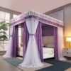 Luxury Heavy Duty 4-Stand Decorative Mosquito Net & Bed Curtain