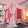 Luxury Heavy Duty 4-Stand Decorative Mosquito Net & Bed Curtain