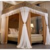 Luxury Heavy Duty 4-Stand Decorative Mosquito Net & Bed Curtain