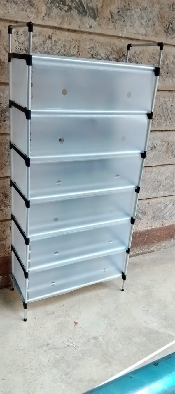 Six-Shelf Stainless Steel Shoe Rack