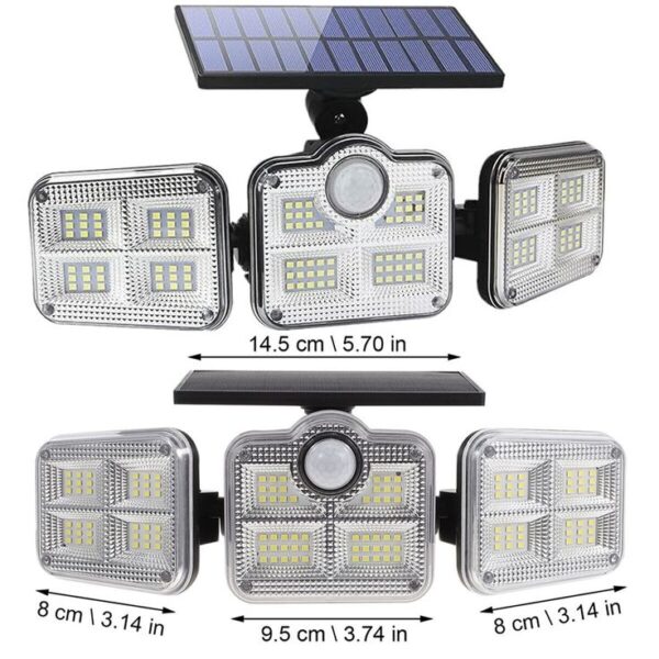 3 Head Solar Sensor Lamps