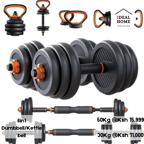 50Kg & 30Kg 6-in-1 Dumbbell/Kettlebell Set