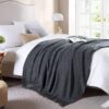 Luxurious Knitted Throw Blanket with Tassels
