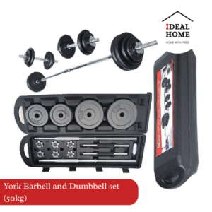 York 50kg Barbell and Dumbbell Set